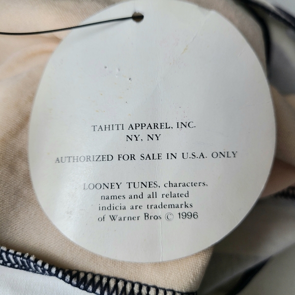 NWT Looney Tunes Warner Bros. Tweety Striped 1996 Vintage One-Piece Swim… - Picture 10 of 12